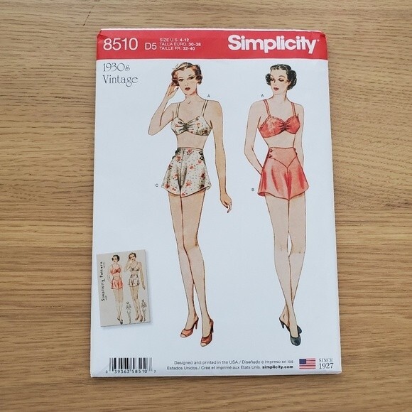 NEW Simplicity Vintage 1930's Lingerie Sewing Pattern - Picture 1 of 6